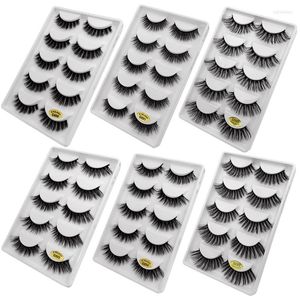 Faux cils ysdo 5 paires de vison fabriqu￩ ￠ la main 100% faux cilios maquillage 3D lashs naturels g6