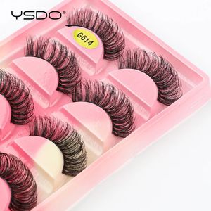 Valse wimpers ysdo 5 paren natuurlijke lange 3D nertsen wimpers pluizig volume wreedheid gratis piekerige make -up cilios 231101