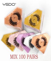 Faux cils YSDO cils entiers yeux en vrac 41050100 pièces naturel long moelleux vaporeux Faux 3D Mink9865520