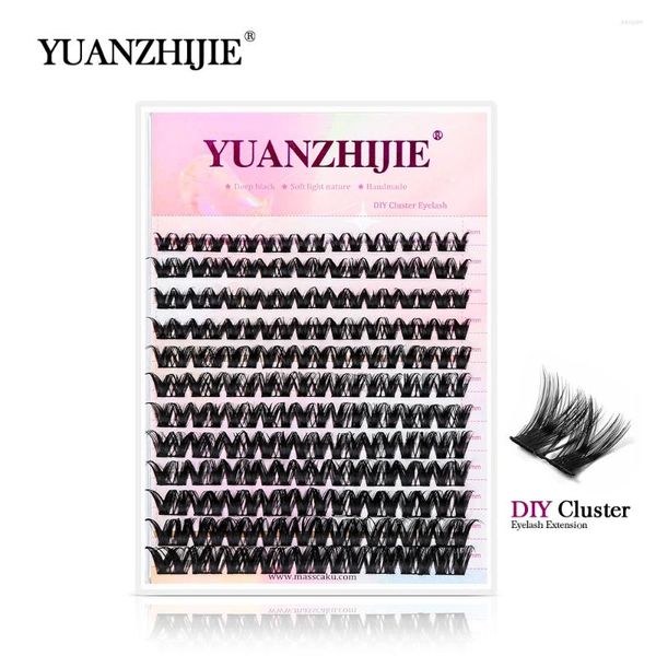 Faux cils Yuanzhijie Mix DIY Clusters Extension de cils Volume segmenté Naturel Bundles individuels Fournitures de maquillage