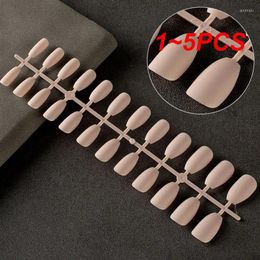 Faux ongles 1-5pcs / ensemble détachable artificiel ongles ballet tête carrée givré couverture complète mat presse colle sur faux ongles