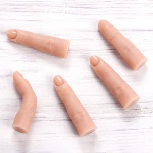 Uñas postizas, 1 Juego, versátil herramienta de práctica de silicona para uñas, modelo de dedo, amplia aplicación, juntas flexibles, uso doméstico