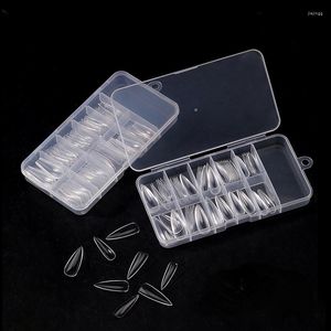 Valse nagels 100 pc duidelijke transparante lange waterdruppel