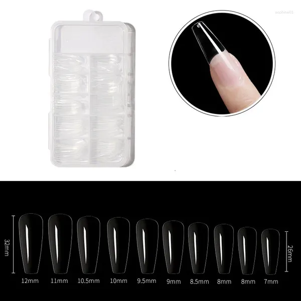 Faux ongles 100pcs / boîte Conseils d'ongle droite