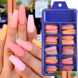 Faux Ongles 100pcs Cercueil Extension Formes Conseils Ongles Artificiels Faux Polonais Décor Accessoires Outil NL1895 1 230413 Drop Deliver Dhk9M