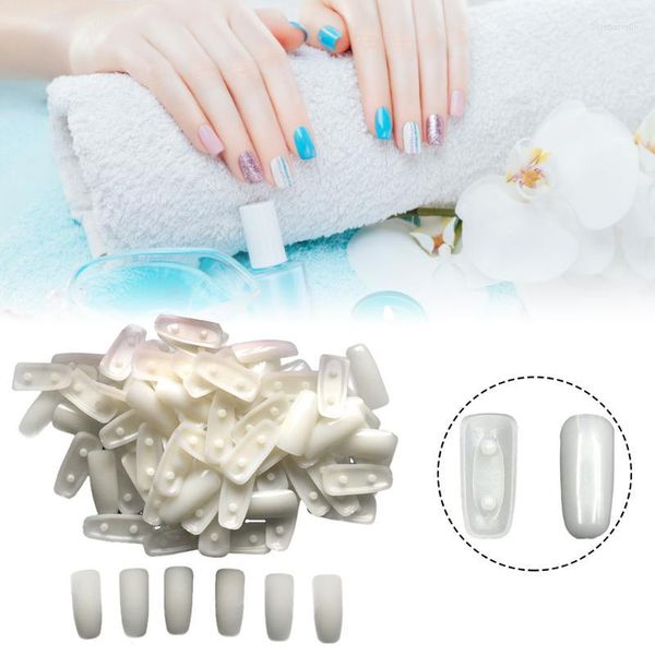 Uñas postizas, 100 Uds., puntas para decoración de uñas, barra de Gel para exhibición de esmalte, herramienta de soporte de marco de Color Natural, reparable sin pegamento