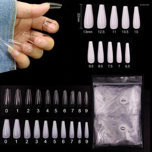 Valse nagels 100 stcs/pack kist volle cover nagels tips acryl medium benodigdheden accessoires lengte kunstmatige ongle