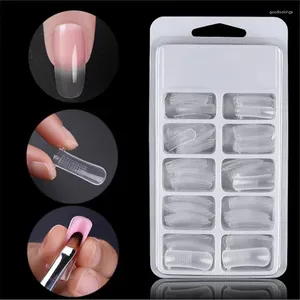 Faux ongles 100pcs construction rapide ongles moule conseils 10 tailles différentes extension gel UV étendre outil manucure constructeur