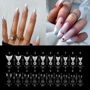 Uñas postizas, 100 Uds., puntas de uñas cortas de estilete, media cubierta, extensión acrílica puntiaguda afilada francesa, salón de belleza para el hogar