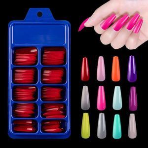 Kunstnagels 100 stuks transparante Franse doodskist nageltips voor verlenging neppers op acryl kunst manicure gereedschap