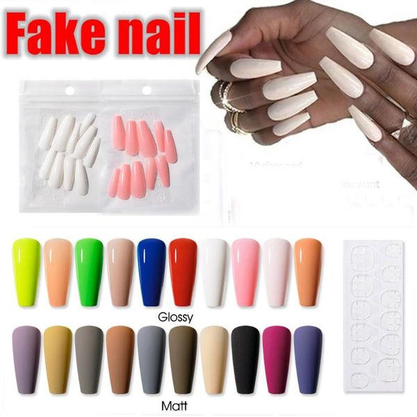 Faux ongles 10pcs européen faux brillant entièrement autocollants trapézoïdal givré nail art décoration patchs complets