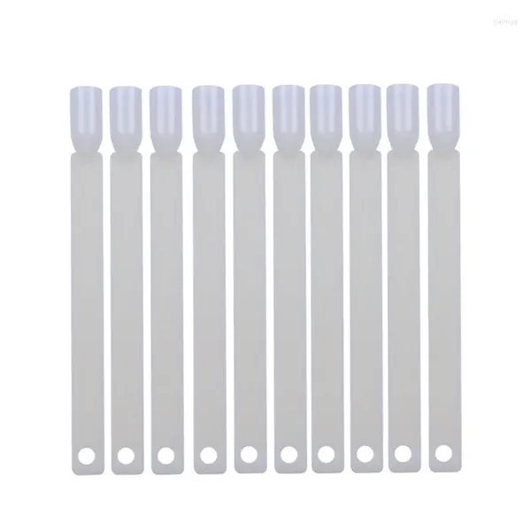 Faux ongles 10pcs / lot Nail Art Conseils Conseil Sticks Polonais Affichage Fan Outil de pratique