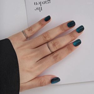 Faux ongles 10pcs Press-on à la main Cat Eye Changement de couleur Fantaisie Faux Réutilisable pour le travail