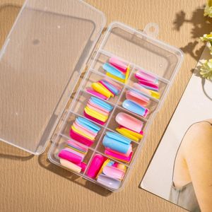 Faux Ongles 120pcs Couleur Mixte Portable Couverture Complète Tête Plate Ongles Conseils En Gros Appuyez Sur Faux Ongle