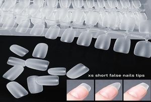 Valse nagels 120 stcs druk op xs kort vierkante ovale kist tips systeem nagelgel x acryl nep art1439614
