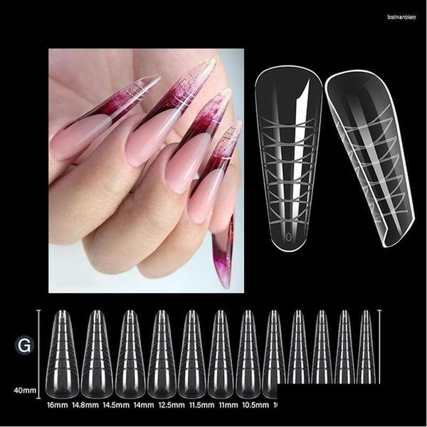 Faux Nails 120pcs Russian Amond Double Forms Conseils