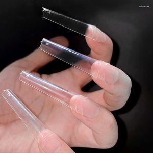 Faux ongles 240pcs / boîte clair transparent extra long faux couverture complète conseils denim manucure nail art outils de décoration