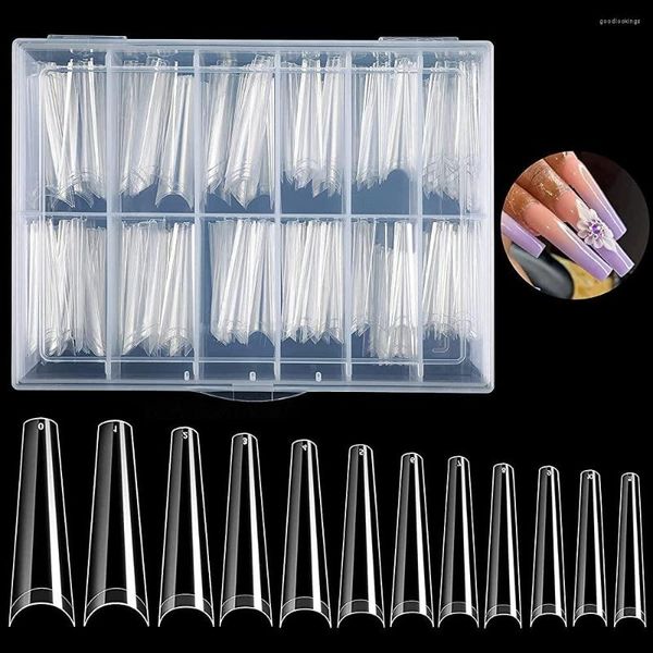 Faux Ongles 240PCS No C Curve 4.5cm Carré Nail Tips Cercueil XXL Extra Long Droit Salon Logo Personnalisé 2XL