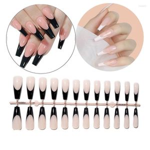 Faux ongles 24pcs Ballerine française en acrylique