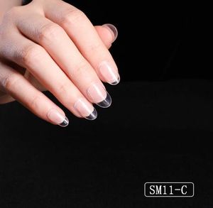 Faux ongles 24 pièces couverture complète transparente faux presse en plastique sur accessoires de manucure Transparent bricolage acrylique Nail Art Tips1700553