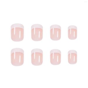 Faux ongles 24 pièces faux ongles patchs courts artificiels ultra-flexibles réutilisables longue durée pour les femmes et les filles salon