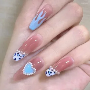 Faux ongles 24pcs faux porter long paragraphe pour bricolage nail art