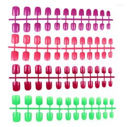 Faux Ongles 24 pcs Composé Court Faux ABS Artificiel Doigt Conseils Appuyez Sur Rond Nail Art Décorations 31 Couleurs Prud22