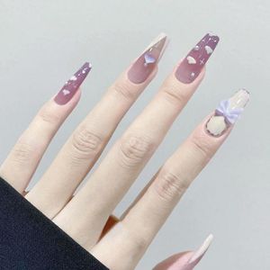 Valse nagels 24 stks/set Delicate nagelverlenging Tip Elegante lichtgewicht slijtvaste kunstmatige tips