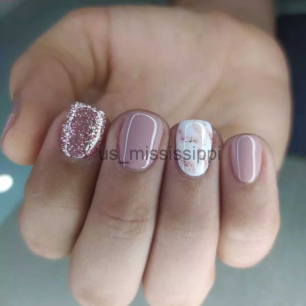 Uñas postizas 24 piezas Caja de uñas postizas moradas Presione las uñas con 24 piezas de pegamento adhesivo Puntas de uñas Puntas francesas Uñas artificiales Uñas postizas Nail Art x0826