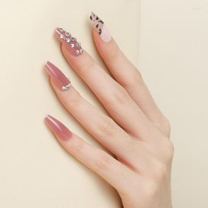 Valse nagels 30 stcs/set lange kist vol cover ballet kunstmatige vingernagels afneembare pers op nep nagels tips decoratie geen lijm