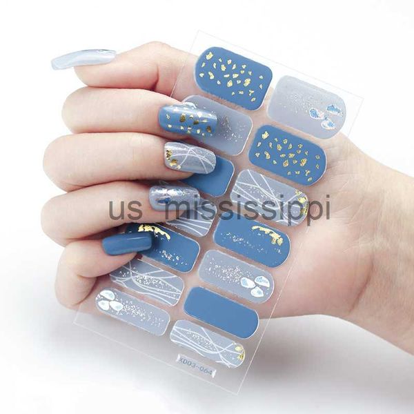 Uñas postizas Pegatinas de uñas negras 3D Venta al por mayor Supplise Cubierta completa Pegatinas de arte de uñas brillantes Pegatinas de decoración de manicura autoadhesivas para uñas x0826