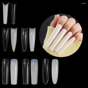 Faux ongles 3XL conique carré couverture complète pointe d'ongle 240 pièces 12 taille clair XXXL Extra long droit pour acrylique presse sur