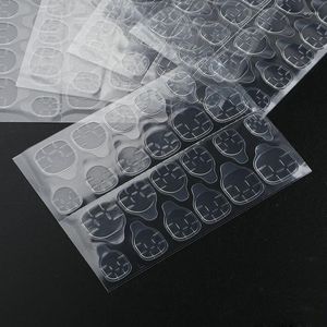 Kunstnagels 50 Vellen Nail Jelly Lijmen Onzichtbare Druk Op Toepassen Fake 2 Kleuren Dubbelzijdig Art Adhesive tabs Voor Thuis