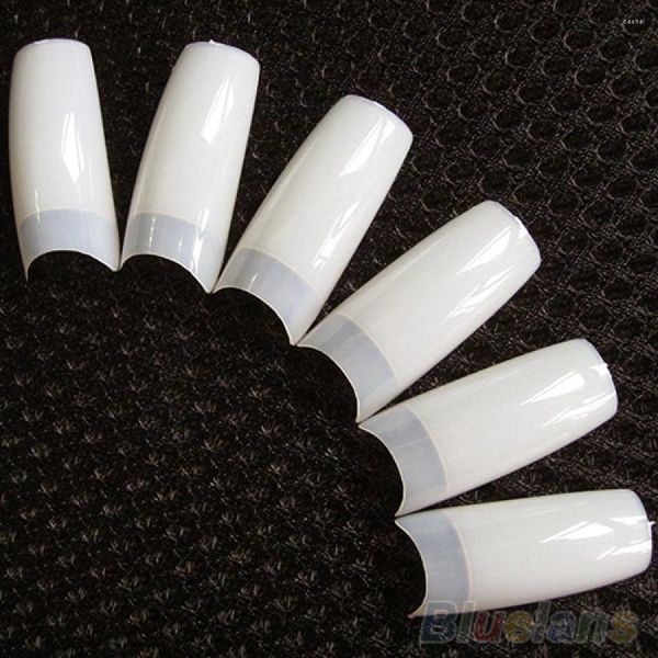 Faux Ongles 500Pcs 0 # - 9 # Français Acrylique Nus Demi-Conseils 10 Tailles Doigt Nail Art Décoration Astuce