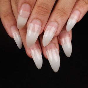 Valse nagels 500 stks gebogen nep spijker natuurlijke half dekking acryl geschikt voor professionele salon of thuisgebruik Druk op ABS