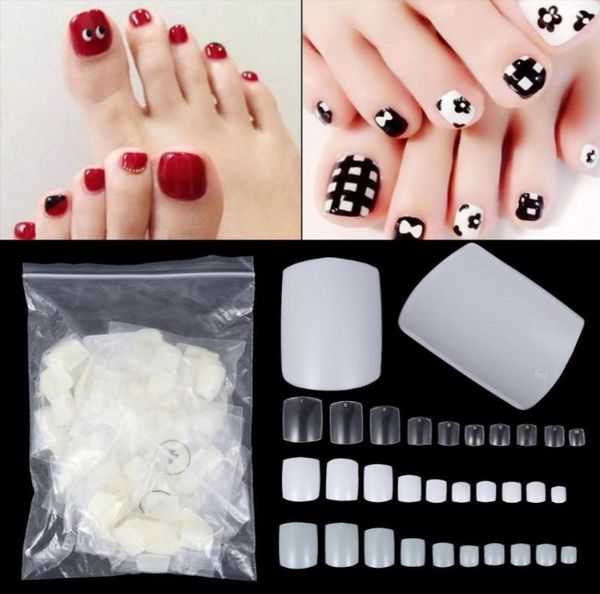 Faux ongles 500pcsbag bouts d'orteils pied français acrylique artificiel faux couverture complète outils de manucure professionnel décoration des ongles 2099754