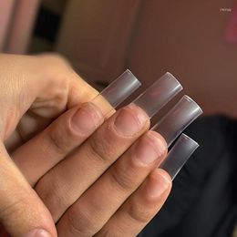 Kunstnagels 550 stuks/zak Taps toelopende vierkante nageltips Volledige dekkende tip Clear/Natural Manicure Extra lange halve