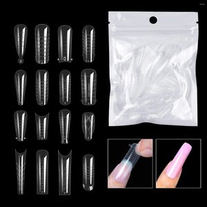 Faux ongles 60 pièces/sac Extension rapide faux ongles moule conseils acrylique couverture complète formes UV Gel manucure outils ensemble