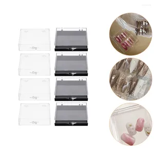 Kunstnagels 8 Stuks Armor Geschenkdoos Doorzichtig Deksel Fake Case Stuff Organizer Druk Opslag Pp Houder Para Guardar