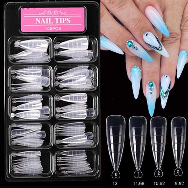 Uñas postizas Extensión de acrílico Molde de uñas Esculpido Cubierta completa Construcción rápida Puntas de uñas postizas Dedo falso UV Gel Polaco Herramientas de manicura Set YQ231115