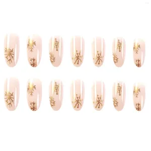 Faux Nails Amond Nail pour femmes Hiver Christmas Snowflake Resin Artificial Lady Beauty Maquillage