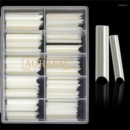 Valse nagels aoraem xl c gebogen spijkertips rechte lengte tip extra lange vierkante kunstmatige salon 100 pcs doos natuurlijke prud22