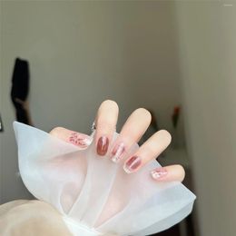 Kunstnagels Bakvrije gelmanicure Full-stick Verwijst naar papier Zware industrie Koffie Kleur Whitening Lichaam Hoogwaardig waterdicht en duurzaam.