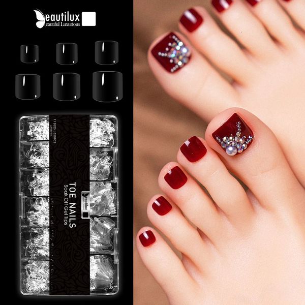 Uñas postizas Beautilux Uñas postizas 552pcsbox Stiletto Almond Square Coffin French Fake Press On Soak Off Gel Nail Tips PMMA American Capsule 230619