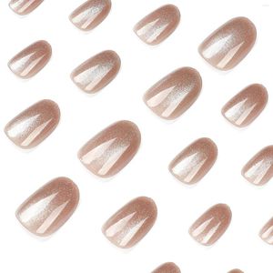 Faux Ongles Soufflage Flash Décor Latte Faux Durable Ne Se Sépare Jamais Confort Pour Les Femmes Et Les Filles Salon De Manucure