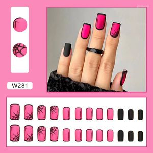 Faux Ongles Brun Nude Ballerine Française Faux Dessin Au Trait Rose Minimaliste Mature Joli Ongle Réutilisable MaPress Sur Conseils