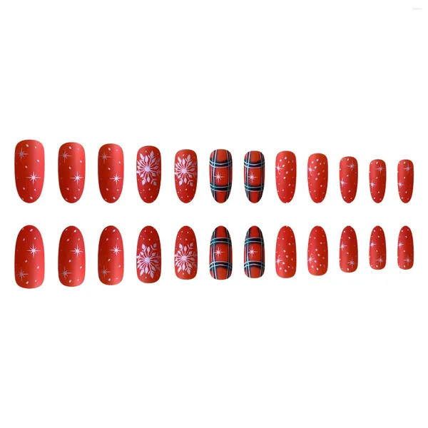 Faux ongles à tête ronde rouge de Noël, ultra-flexible, longue durée, pour fourniture professionnelle de salon d'art des ongles