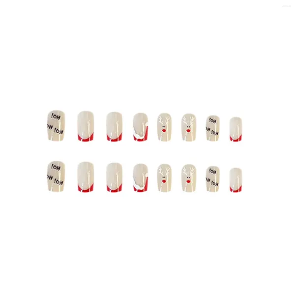 Faux Nails Christmas Thème faux avec astuce rouge facile à appliquer Simple Peel Off pour l'alimentation professionnelle du salon d'art nail