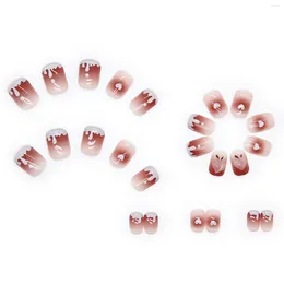 Faux Ongles Rose Clair Presse Sur Faux Longue Durée Confortable Pour La Décoration Des Doigts Accueil Nail DIY