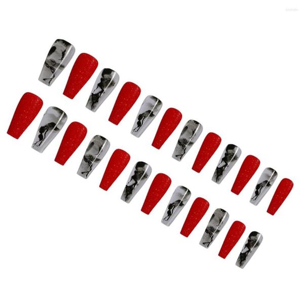 Faux ongles cercueil faux ongles à la mode résistant aux rayures ongles à pression Trimble forte viscosité manucure autocollants Type 1